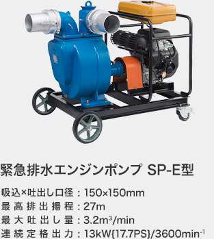 緊急排水エンジンポンプ SP-E型