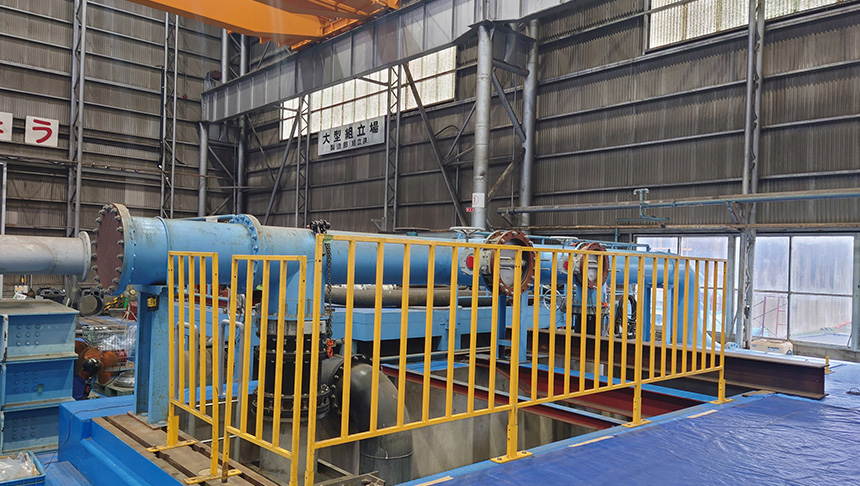 大型水中ポンプ試験エリア