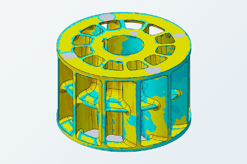 真空ポンプの羽根車の計測
