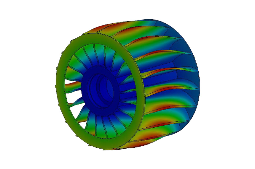 真空ポンプ羽根車の変位検証