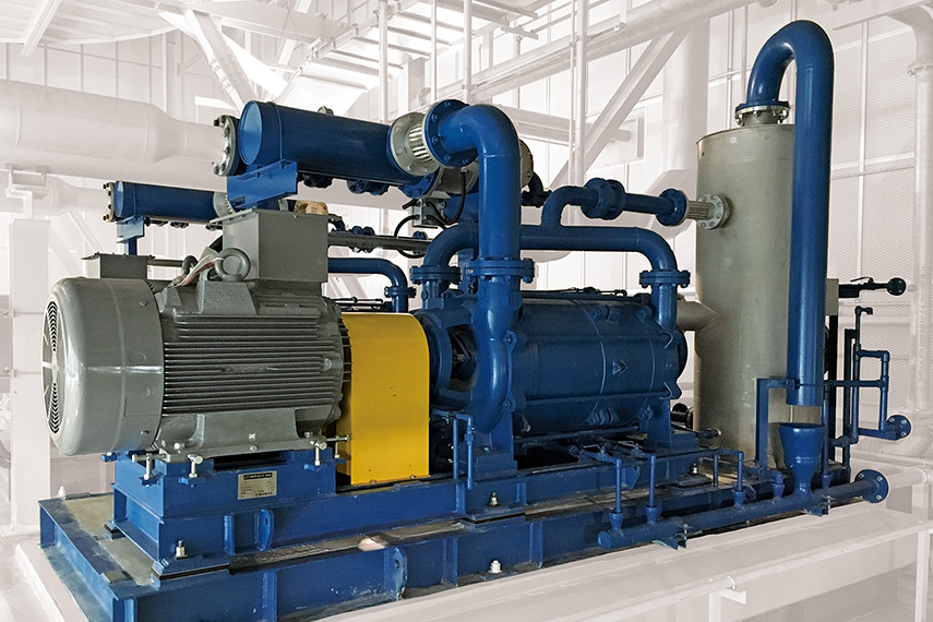 2. Condenser vacuum pump for generating power from incineration of solid waste