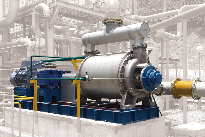 1. Condenser vacuum pump for geothermal power plant in the Philippines (liquid ring vacuum pump)