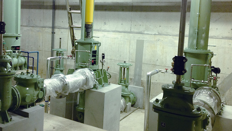 汚水中継ポンプ場における汚水圧送用ポンプ