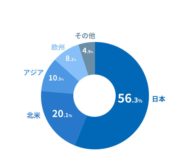 販売地域別売上比
